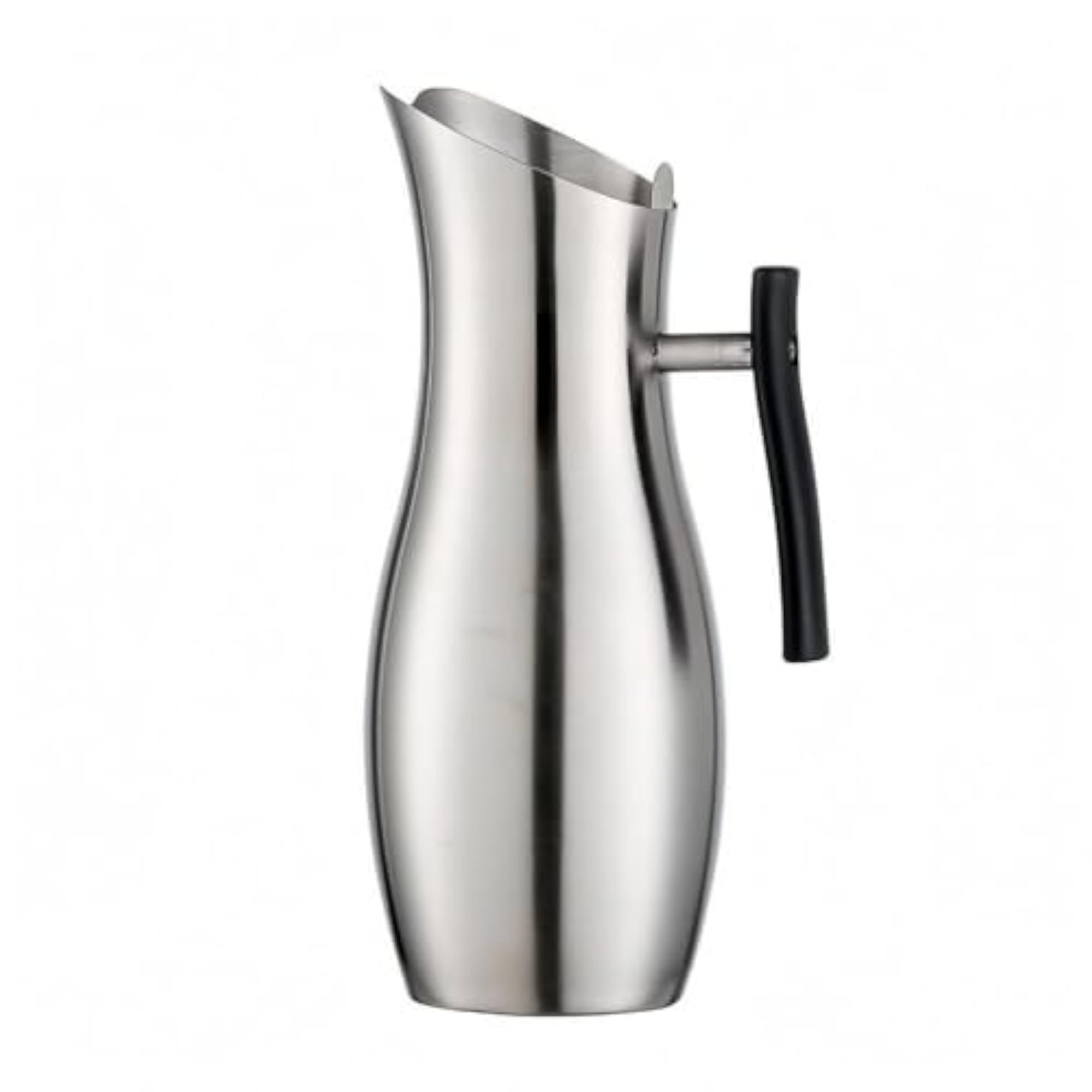 Mirror Polished Stainless Steel Pitcher with Curved Spout